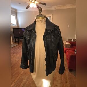 Hugo Boss Mens Leather Jacket ,size 38 Fitted, Asking $165.00